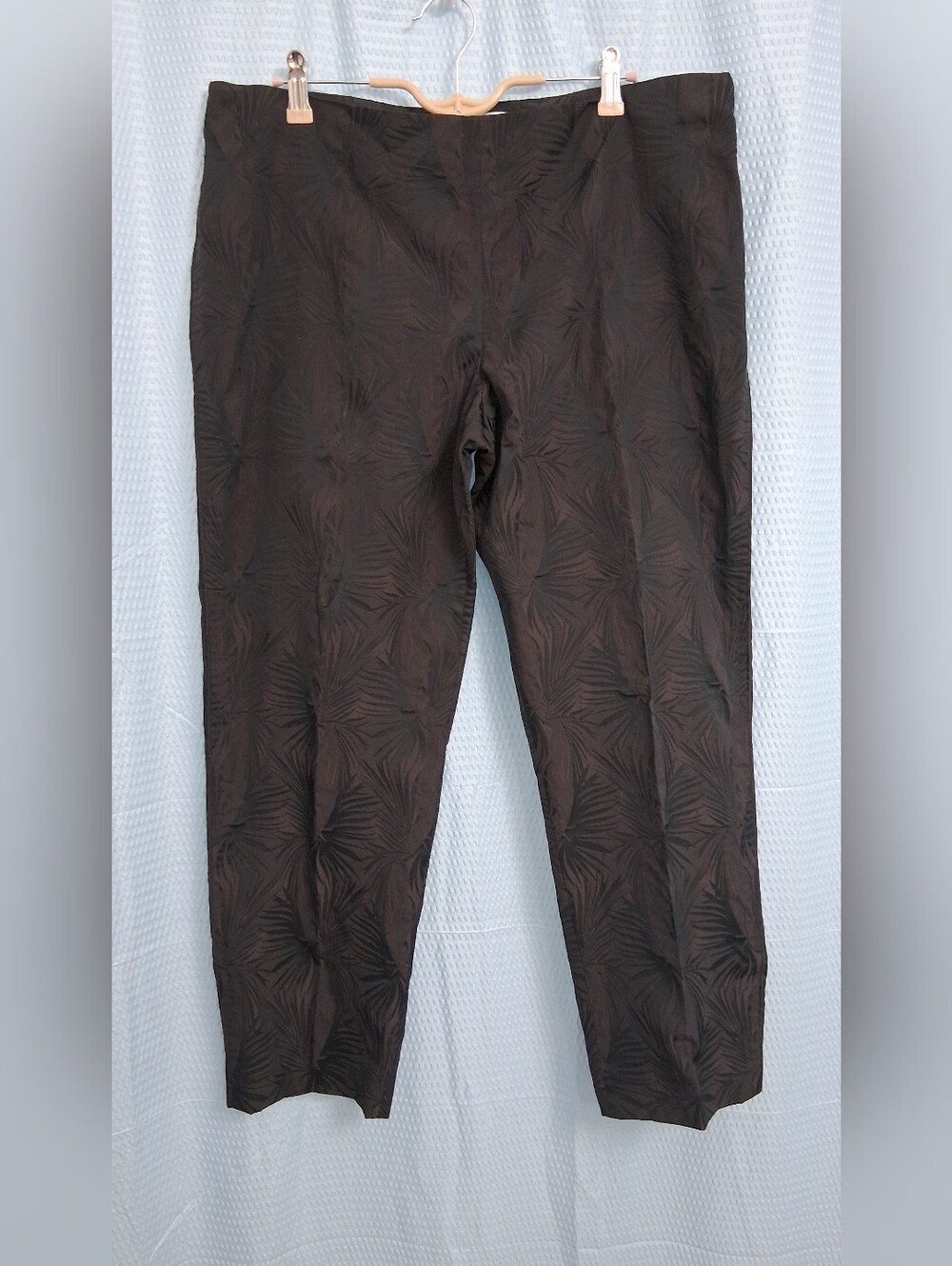 MaxMara Made In Italy Dark Brown Textured Dress Pants